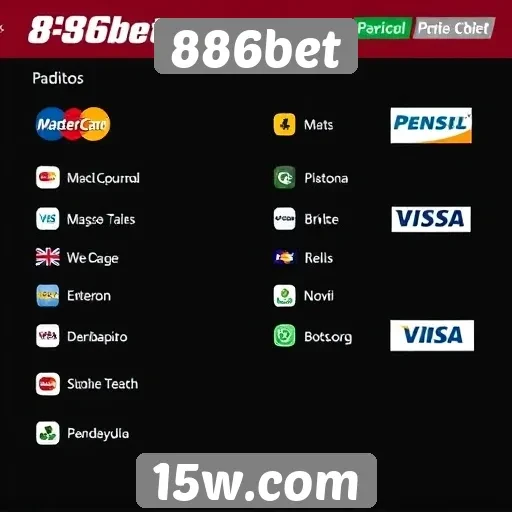 Métodos de pagamento aceitos no site 886bet